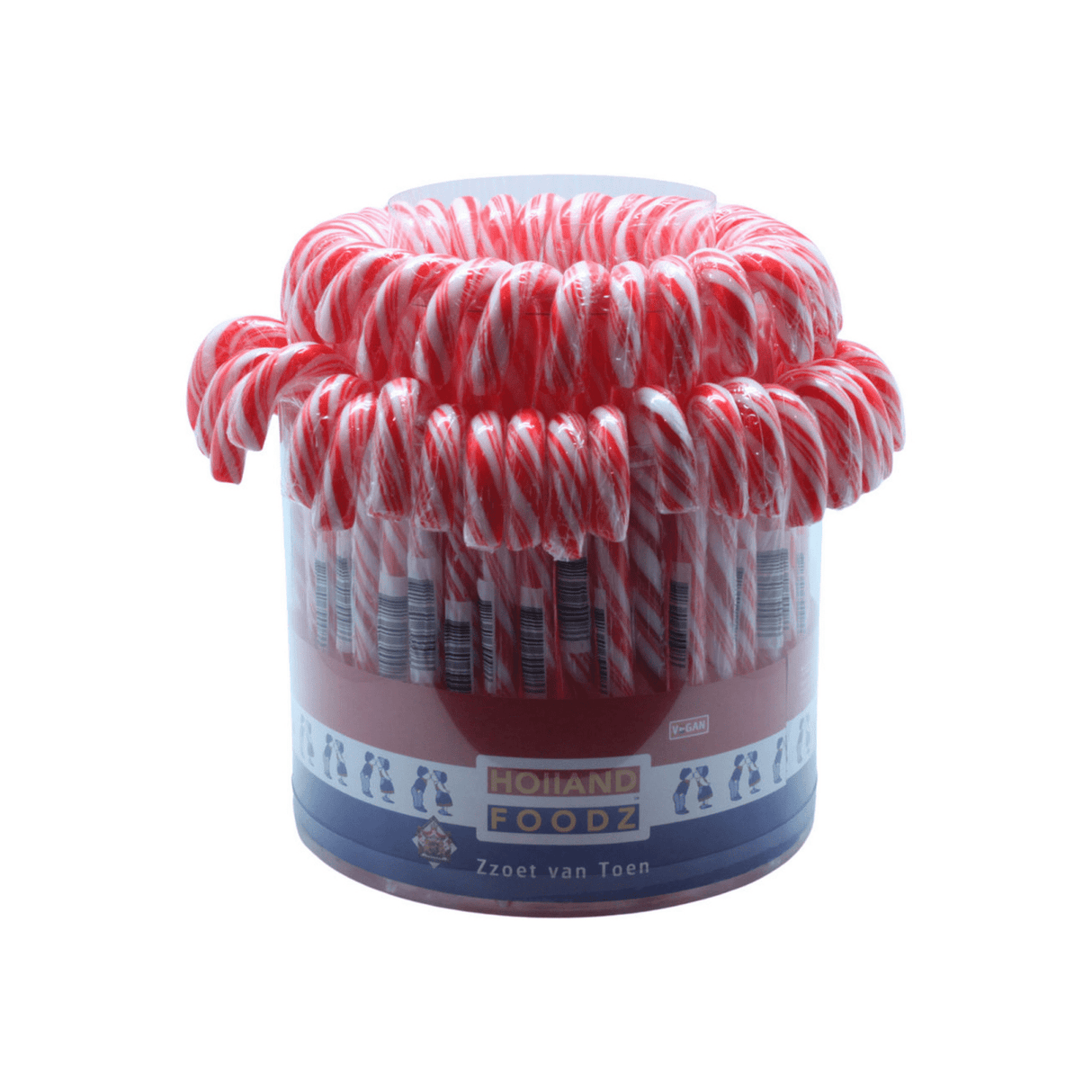 Holland foodz slikstokke rød-hvide (72x 12 gr)