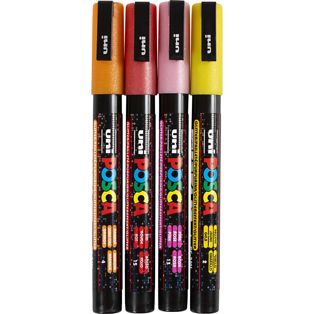 Https: www.cchobby.nl posca-marker-afm-pc-3m-line thickness-0-9-1-3-mm-fine-glitter-colors-4-piece-1-piece