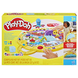 Hasbro play-doh fold and take legemåtte - modellervoks - 4 play-doh krukker - nemme at opbevare - håndværk til børn