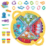 Hasbro play-doh fold and take legemåtte - modellervoks - 4 play-doh krukker - nemme at opbevare - håndværk til børn