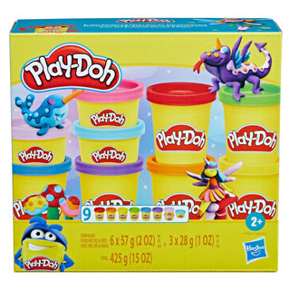 Playdoh 9-pack assorteret | 3 stk