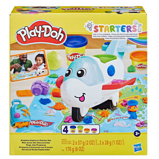 Play-doh airplane explorer startsæt - modellervoks - 4 krukker