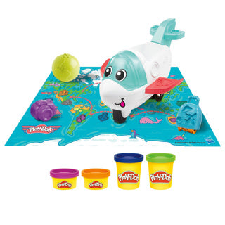 Play-doh airplane explorer startsæt - modellervoks - 4 krukker