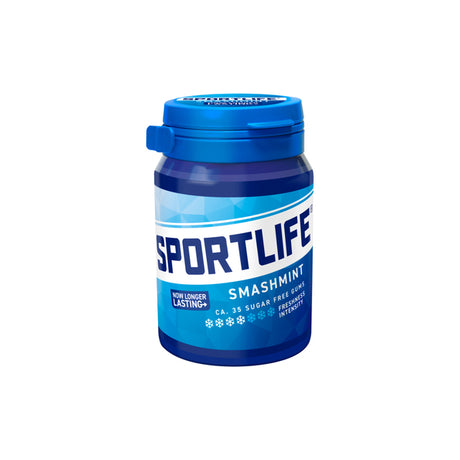 Sportlife smashmint pot - extreem frisse suikervrije kauwgom - 6x52g