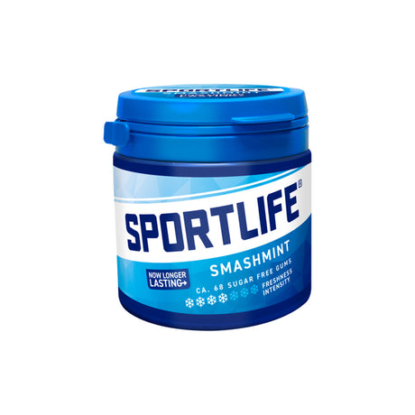 Sportlife smashmint pot - extreem frisse suikervrije kauwgom - 4x102g