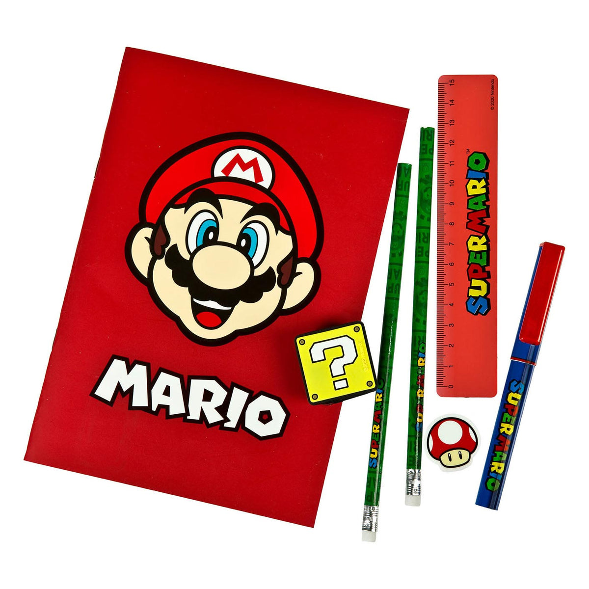 Undercover super mario skrivesæt, 7 stk.