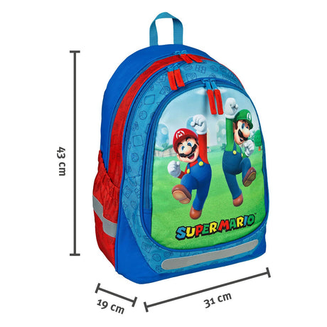 Undercover super mario skolerygsæk