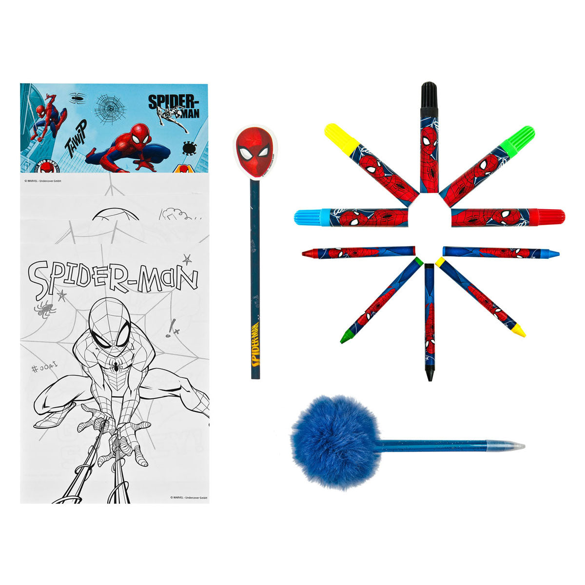 Undercover Color Set Spiderman i rygsæk