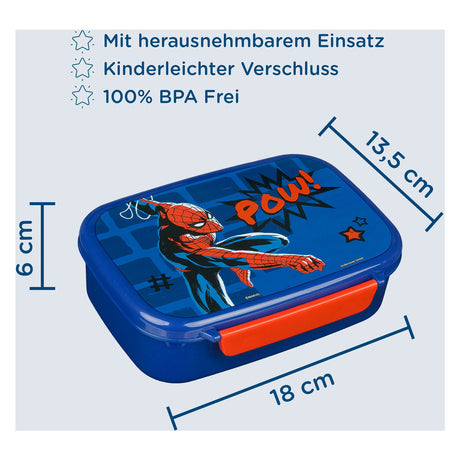 Undercover spiderman madkasse blå rød