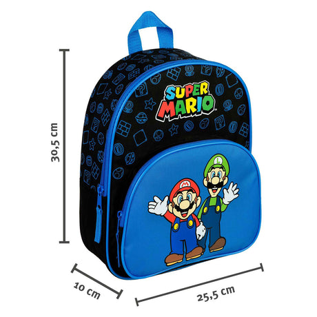 Undercover rygsæk med frontlomme super mario blå