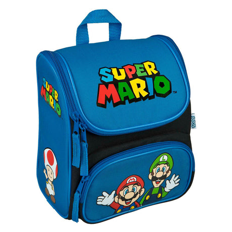Undercover skolerygsæk super mario blå