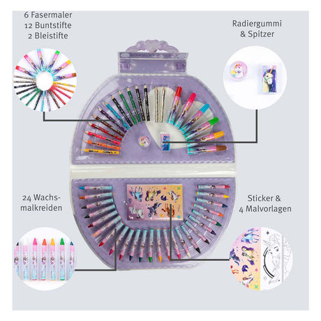Undercover unicorn academy farvetaske, 51 stk