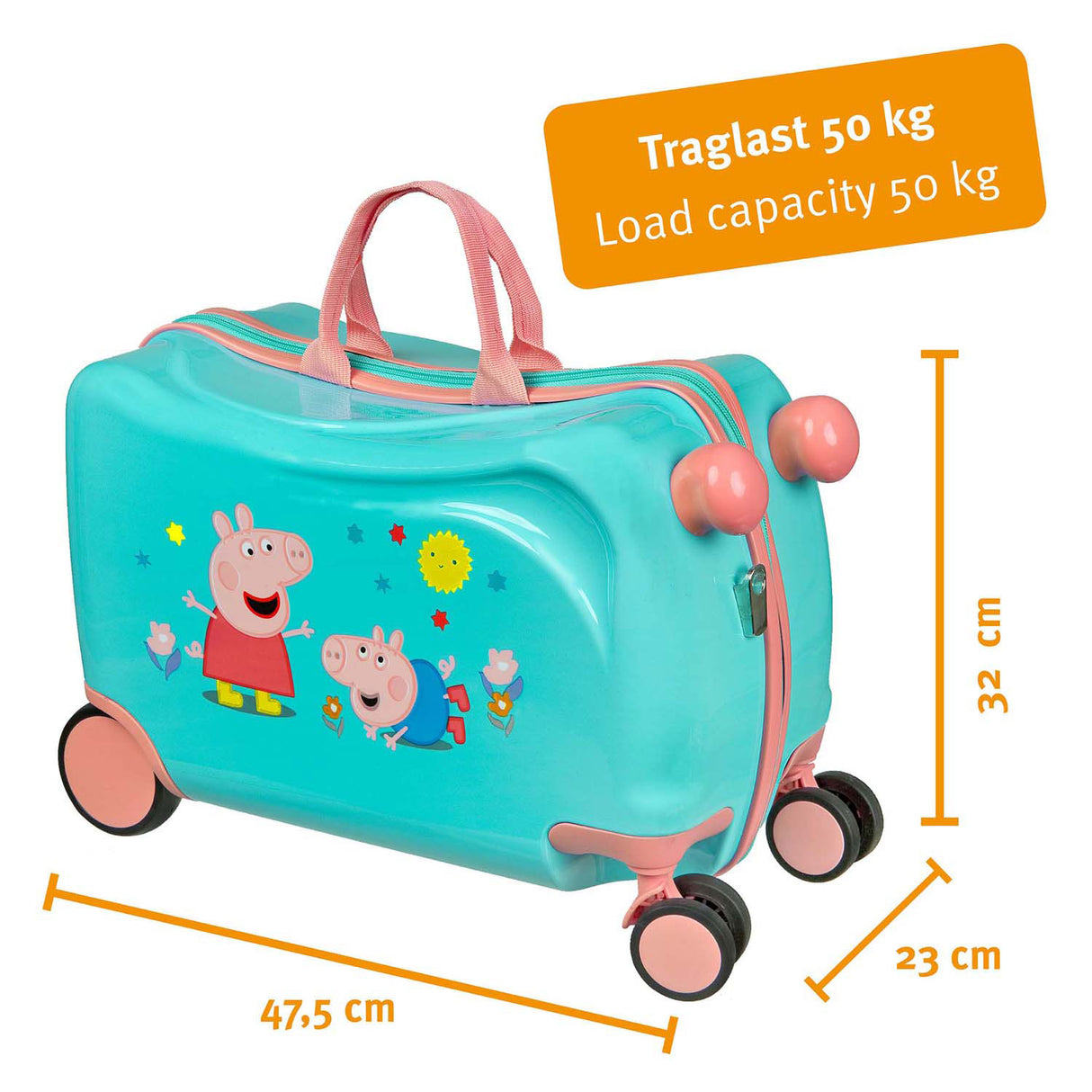 Undercover trolley kuffert ride-on Peppa Pig