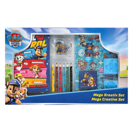 Paw patrol mega farve- og stempelsæt - 15 stk.