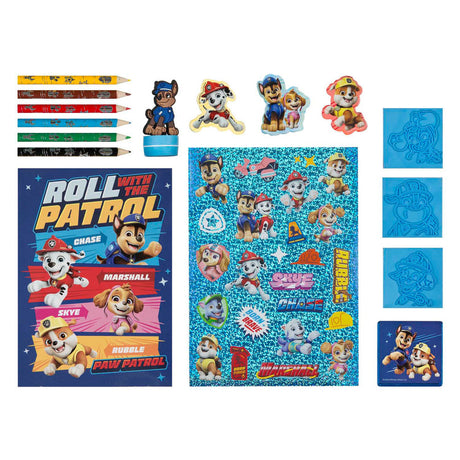 Paw patrol mega farve- og stempelsæt - 15 stk.