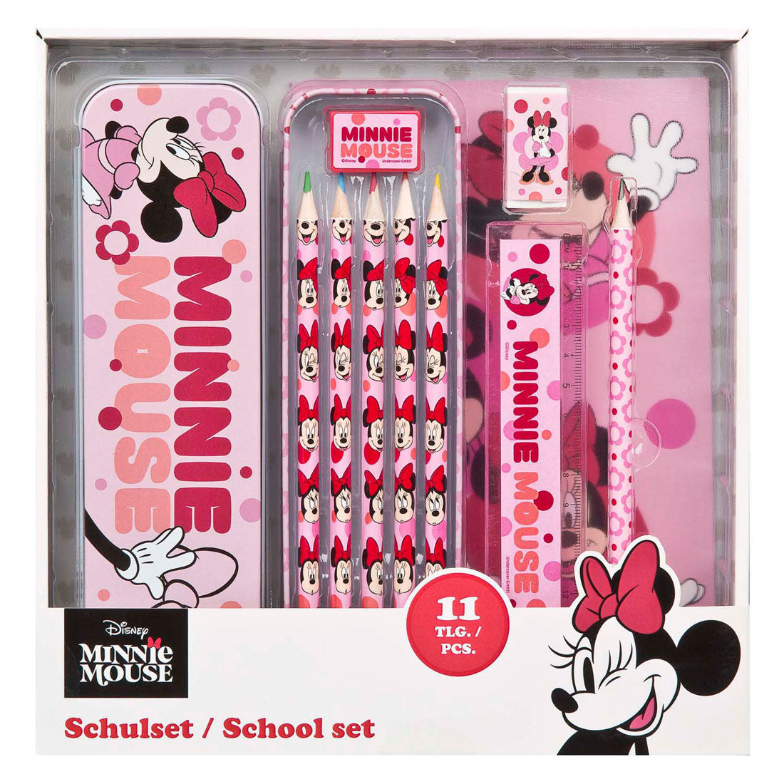 Disney brevpapir sæt minnie mouse - 11 stk.