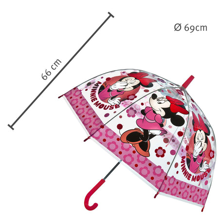 Undercover gennemsigtig paraply minnie mouse