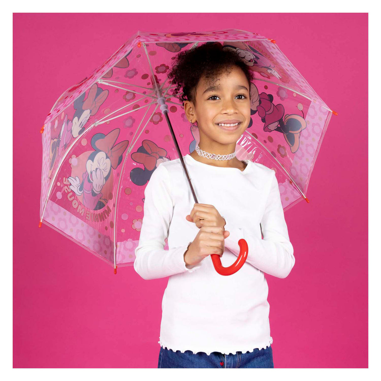 Undercover gennemsigtig paraply minnie mouse