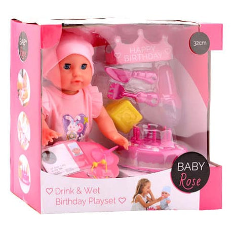 Cilgro baby rose drink wet fødselsdag legesæt