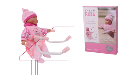 Johntoy john toy baby rose bordstol (velegnet til dukker på 35-45 cm)