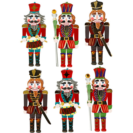 Creativ virksomhed https: www.cchobby.nl 3d-stickers-nutcracker-h-75-mm-b-30-mm-thickness-7-mm-6-piece-1-box