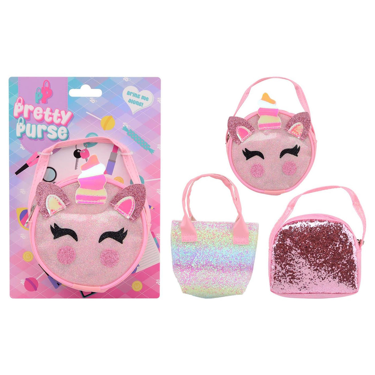 Johntoy fantastisk glamour taske 3 assorteret
