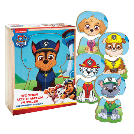 Umærket sans marque paw patrol træpuslespil - mix match