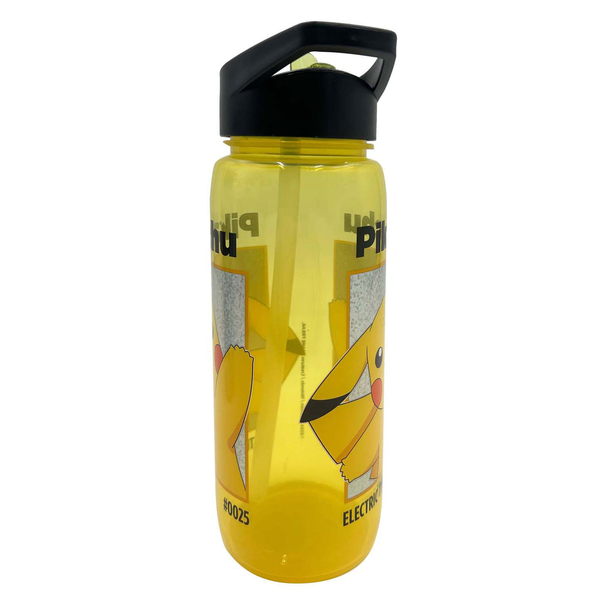 Pokémon pikachu drikkeflaske gul - 600 ml. med drikketud
