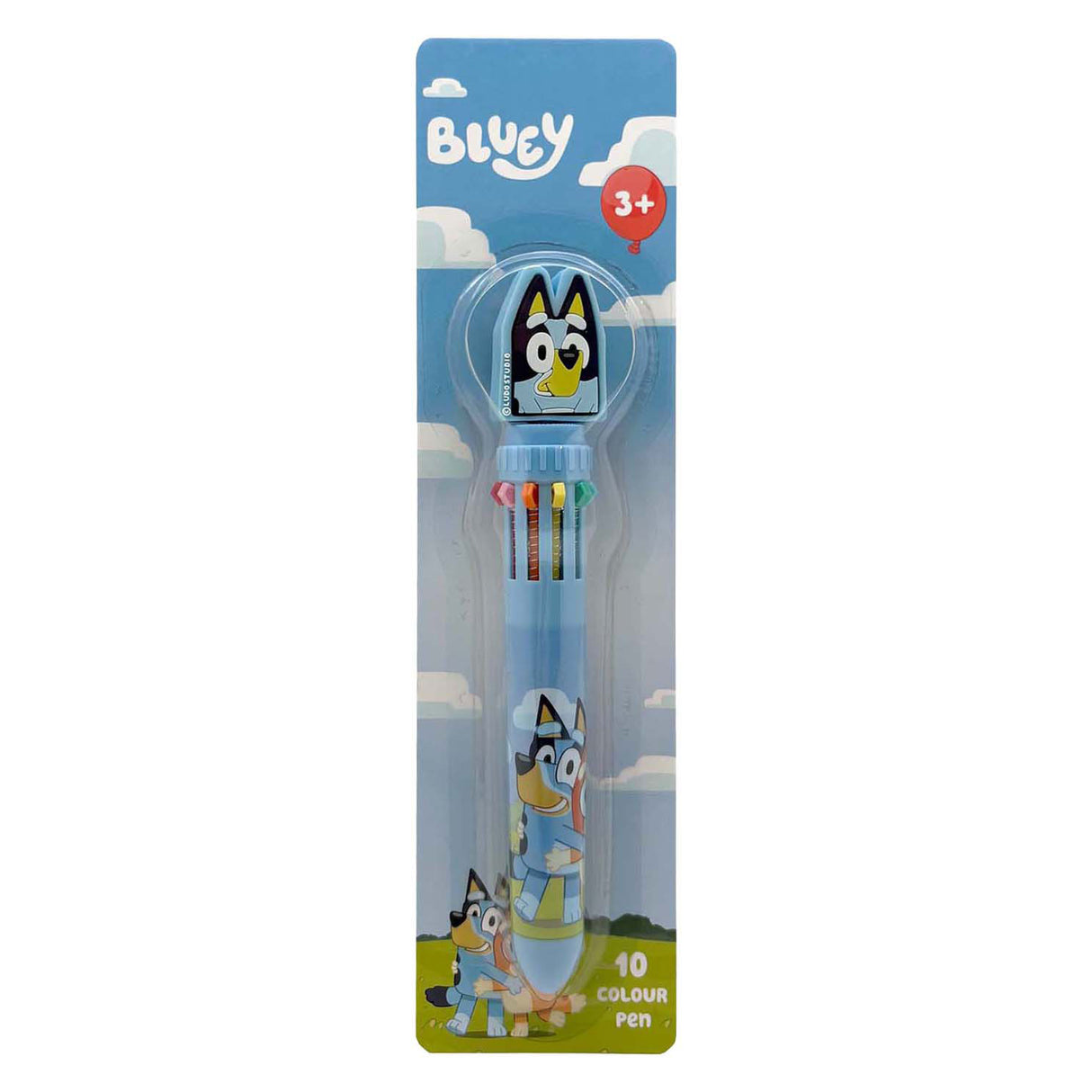 Toyland bluey 10-farvet pen med topper