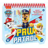 Paw patrulje farveblok med tuscher + klistermærker + skabelon
