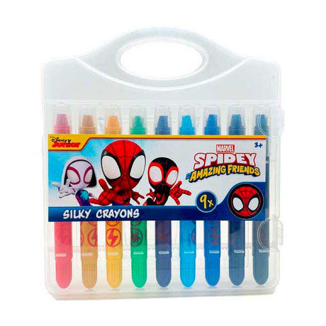 Disney spidey silkebløde gel farveblyanter - 9 stk