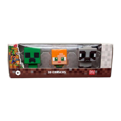 Toy land minecraft 3d viskelædere, 3 dele.