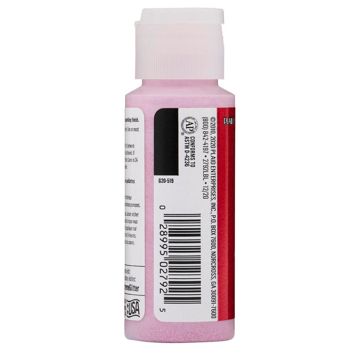 Folkart • ekstrem glitter akrylmaling rød 59ml