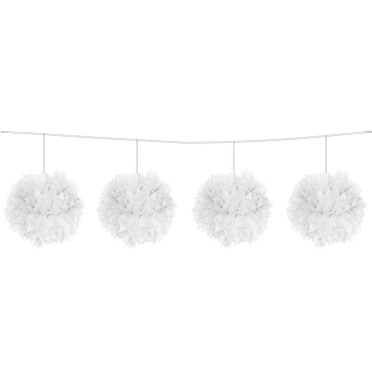 Folat bv hvid pompom guirlande