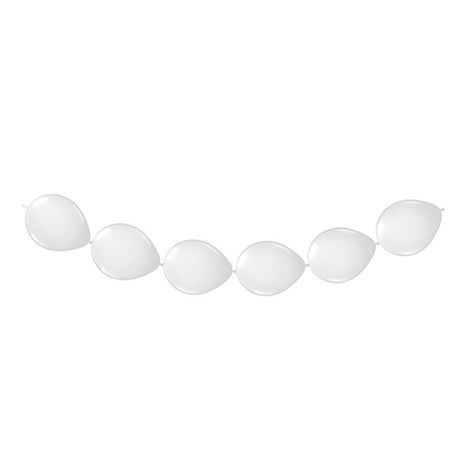 Folat bv hvide knapballoner, 8 stk.