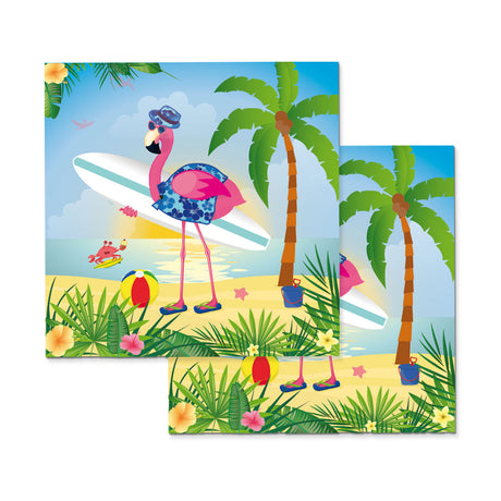 Folat bv servietter flamingo, 20 stk.