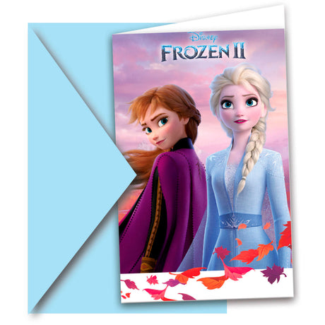 Folat bv disney frozen 2 invitationer, 6 stk.