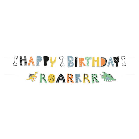 Folat bv letter banner dino roars, 2 pcs.