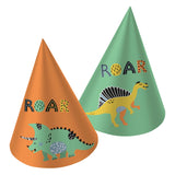 Folat bv papir festhatte dino roars, 6 stk.