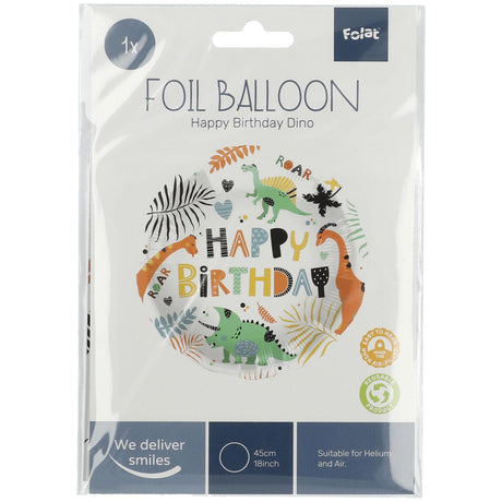Folat bv folieballon dinosaur 45 cm