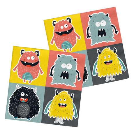 Folat bv servietter monster bash, 20 stk.