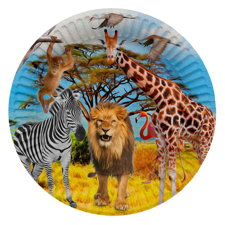 Folat bv safari tallerkener, 8 stk.