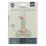 Folat bv stående folieballon glædelig fest nummer 1 -72cm