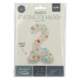 Folat bv stående folieballon glædelig fest nummer 2 -72cm
