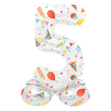 Folat bv stående folieballon glædelig fest nummer 5 -72cm
