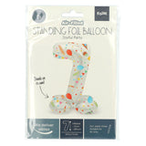 Folat bv stående folieballon glædelig fest nummer 7 -72cm