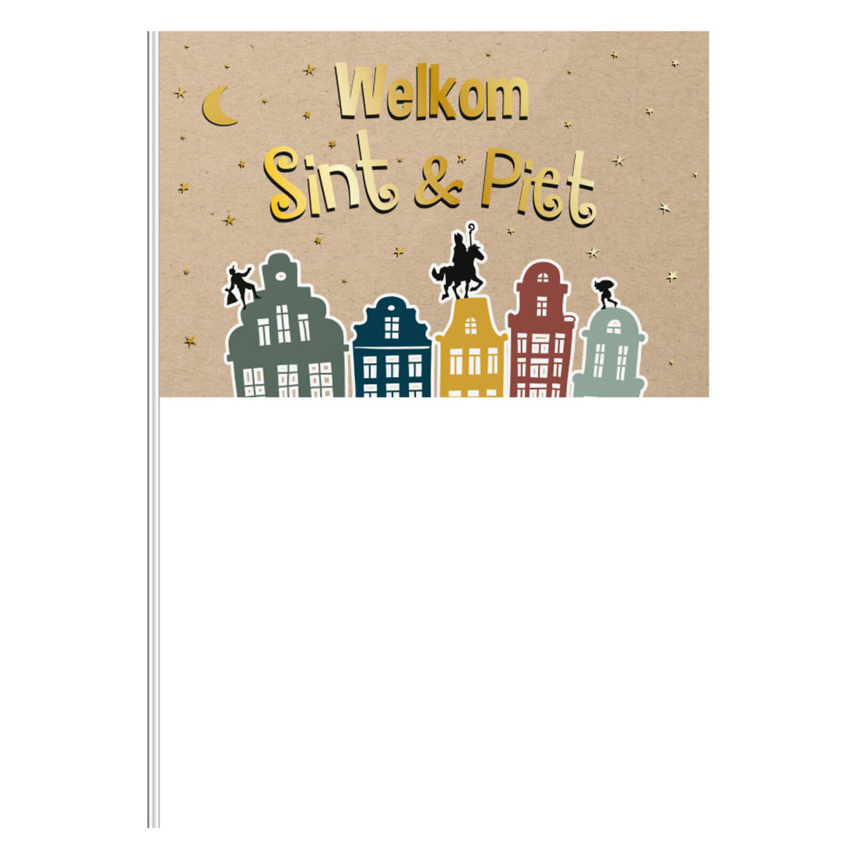 Folat bv viftende flag 'velkommen Saint Pete', 30x20cm