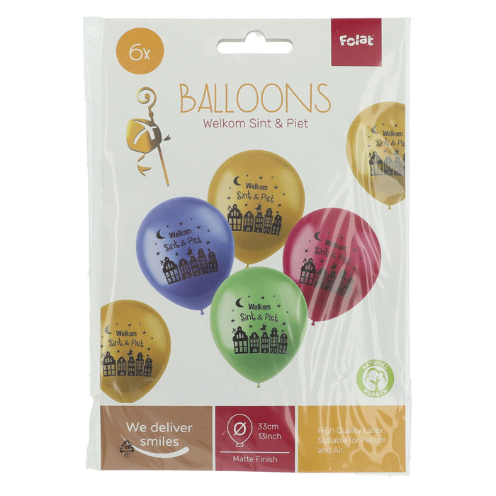 Folat bv balloner velkommen Saint Pete, 6 stk.