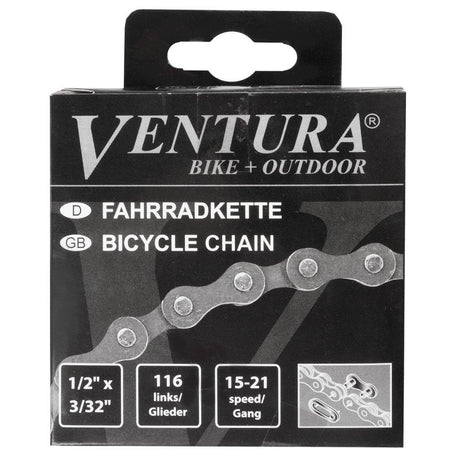 Ventura halskæde FD1002A - 6 7SP - 1 2 x 3 32 - 116 Links - Grå