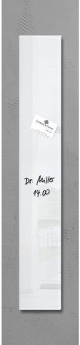 Sigel glasmagnettavle - artverum - 12x78cm - super hvid - si-gl101